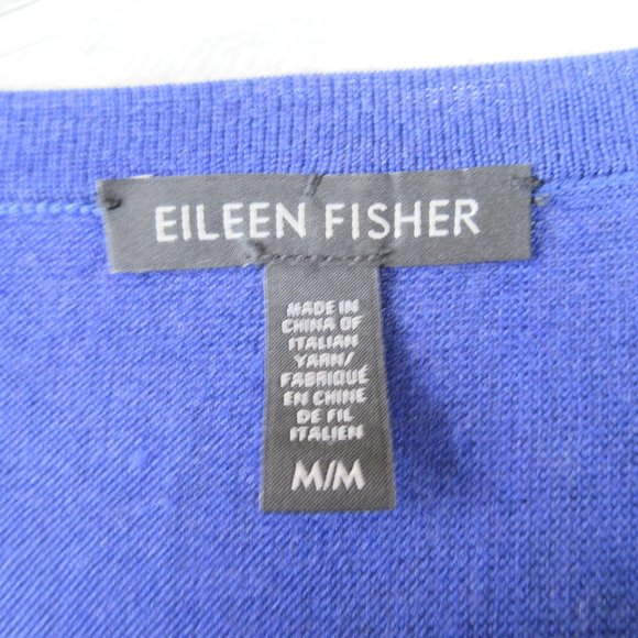 Eileen Fisher Blue Crew Neck Sweater - Picture 3 of 8